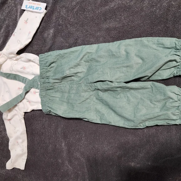 Carter's Green and White Kids Matching Set - Picture 7 of 8